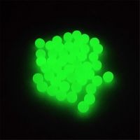 Beads Fluorescent Lure Green Glow Beads Fishing Floating [hot]Luminous Round Soft Rubber Fishing 100pcs