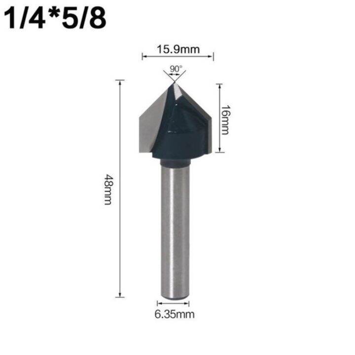 Versatile Degree V Groove Router Bit Set For Different Cutting Needs