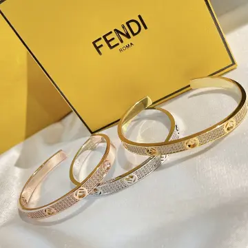 Fendi Fendista Crystal Silver Tone Bracelet M Fendi | TLC