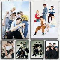 Kpop โปสเตอร์รูปอัลบั้มเพลงโปสเตอร์ปิดคลุมสวยงามสำหรับเด็กผู้ชาย,โปสเตอร์วงดนตรี TXT สำหรับตกแต่งผ้าใบสำหรับตกแต่งห้องและศิลปะบนผนัง