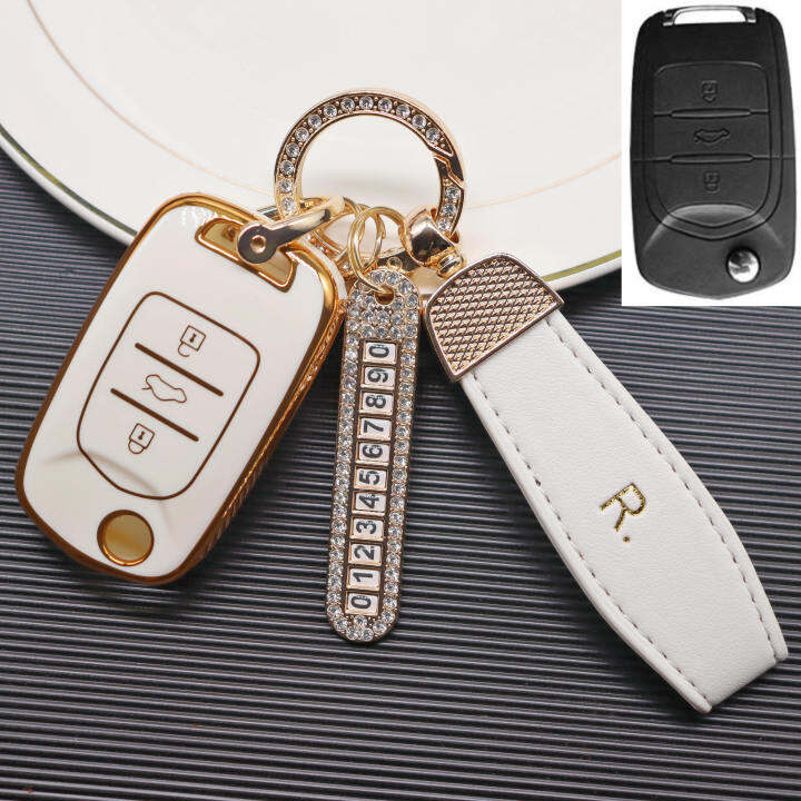 ใหม่ล่าสุด-ปลอกกุญแจซิลิโคน-banana-remote-key-for-wuling-cortez