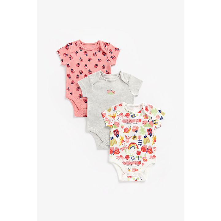 ชุดบอดี้สูทเด็กทารก-mothercare-love-bug-bodysuits-3-pack-za050