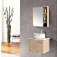 Lavabo Tủ phòng tắm Vân Gỗ Chất Liệu Nhựa PVC Cao Cấp Chống Thấm Nước