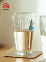 【Import】 Glass cup imported from Japan aderia Shizuka glass cold drink beer cup irregular hammer pattern household water cup