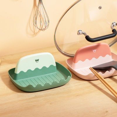 1PCS Creative Pot Lid Rack ที่วางช้อนพลาสติกขาตั้ง Multifun ออแกไนเซอร์แผ่นเก็บของในครัวชั้นวางของ Cookware