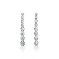 ต่างหูเพชร Graudal Diamond Drop Earrings (EC076)