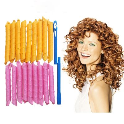 【LZ】❅  Heatless Hair Curler 10/12 pcs Sem Heat Hair Curls Ribbon Hair Rollers Sleeping Soft Headband Hair Curlers Hair Styling Tools