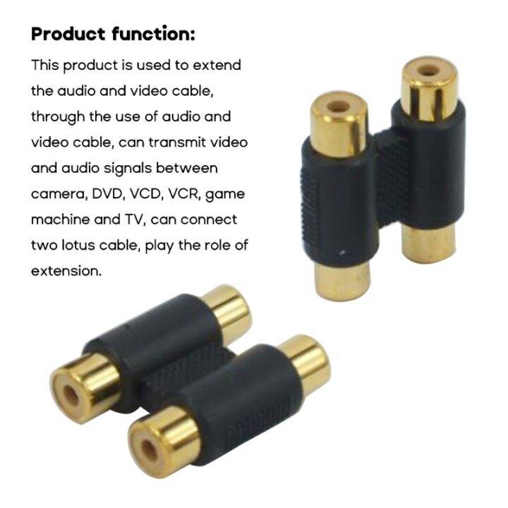 5ชิ้น-rca-ตัวเมียถึงตัวเมียอะแดปเตอร์ขยายวิดีโอสำหรับเครื่องขยายเสียง