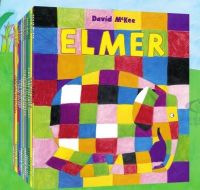 ชุดนิทาน Elmer 10 เล่ม หนังสือดีๆ ผบงานของ David Mckee เรื่องราวของช้างหลากสี ที่มีสีแตกต่างจากช้างตัวอื่นๆ