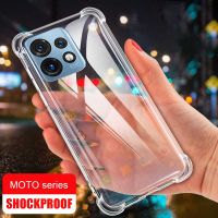 Motorola MOTO X40 X30 Pro Edge 30 Ultra Neo S30 Pro E22i E22 E13 E6s ขอบ20 Lite เคสใสทหารกันกระแทกถุงลมนิรภัยเคสซิลิโคนแบบบางป้องกันสี่มุมผ้าคลุมต้านทาน