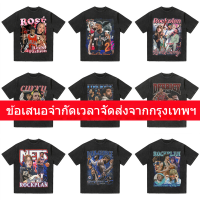 HM เสื้อยืด Star Butler Owen Curry Kobe James เสื้อยืดแขนสั้นผ้าฝ้ายซักหนักสไตล์อเมริกันย้อนยุค