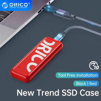 M2 NVMe SSD Enclosure ORICO 10Gbps USB 3.2 Gen 2 Type C M.2 SSD Case SUPRE Series PCIE External Reader 6Gbps เครื่องมือฟรีอะแดปเตอร์ SATA,มือถือ SSD ฮาร์ดไดรฟ์สนับสนุนสมาร์ทสลีป (CPM2C3)