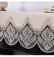 Home Lace Macrame Gold Velvet Bordered Dirt Resistant Decorated Piano Cover Soft Upright Piano Lace Dustproof Washable Anti Scra