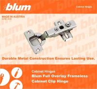 Blum ภาพซ้อนทับแบบเต็มไร้กรอบคลิปตู้ปกปิดประตูแบบบานพับ