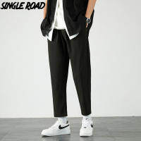 Single Road Mens Joggers Men Thin 2021 Summer Light Weight Plain Japanese Streetwear Trousers Casual Black Suit Pants For Men