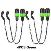 4PCS Green JY-SW-8 Fishing Swinger Chain Alert Swinger Bite Alarm Hanger Swinger Fishing Tackle Fishing Alarm Kit Fish Tools Accessories