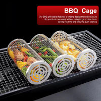 Grilling Kitchen Grill Cage Stainless Steel Rolling Barbecue Cage Non-stick Easy To Clean Vegetable Grilling Basket for Outdoor
