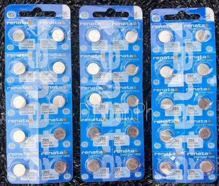 Renata 395 SR927SW Batteries - 1.55V Silver Oxide 395 Watch Battery ...