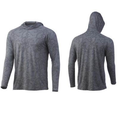 【CC】 Fishing Shirts Huk Clothing Sleeve T-shirt Upf 50 Hood Protection Uv Breathable Angling Jacket Men Wear