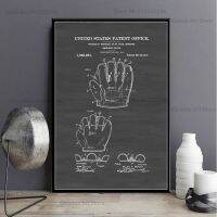 【CW】 Z551 Blueprint Baseball Glove Patent Sport Equipment Wall Art Canvas Poster Home Decor For Living Room