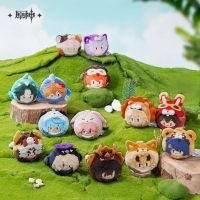 Game Genshin Impact Tivat Zoo Theme Series Ganyu Xiao Diona Plush Dolls Dango Keychain Pendant Toy Cartoon Cosplay Props Gift Nails Screws Fasteners