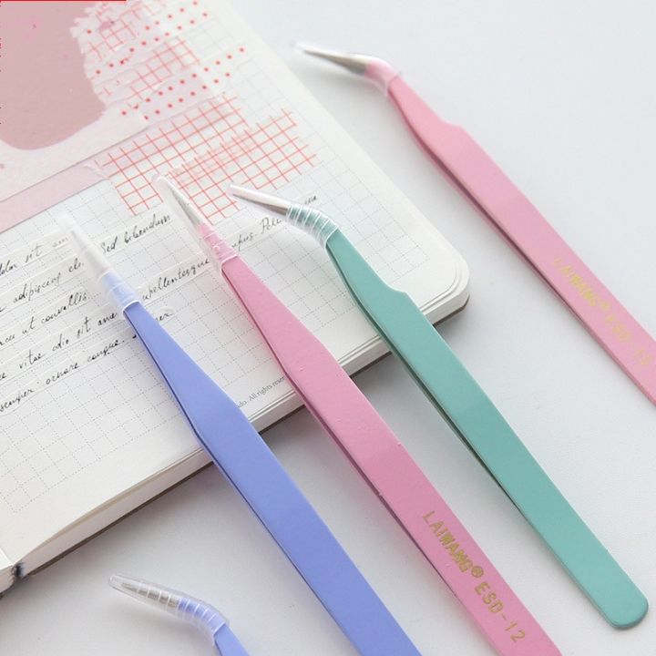 6-designs-kawaii-cute-macarons-creative-stationery-tweezers-diy-washi-tape-stickers-gadget-multi-tool-tweezers-hand-account