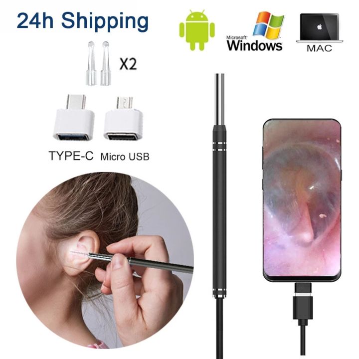 smart-ear-cleaner-endoscope-spoon-camera-ear-picker-cleaning-wax-removal-visual-earpick-wifi-mouth-nose-otoscope-support-android
