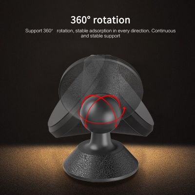 360 Degree Rotation Phone Holder Car Interior Accessories Aluminum Alloy Magnetic Bracket Car Mobile Phone Holder Bracket Car Mounts