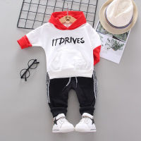 Spring Autumn Baby Boy Girls Clothes Children Sports Casual Hooded Jacket Pants 2Pcsset Toddler Cotton Clothing Kids Tracksuits