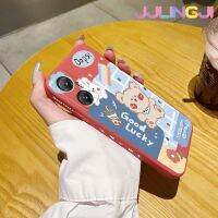 Jlingji เคสสำหรับ Infinix Hot 20 5G Hot 20S เคส30i 30 Play ร้อนลายกระต่ายโชคดีดีบางดีไซน์ใหม่เคสโทรศัพท์ปกป้องขอบสี่เหลี่ยมเคสนิ่มเคสปลอกซิลิโคนกันกระแทก