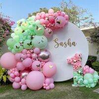 【A Great】120Pcs Macaron PinkColor บอลลูน Garlandroch GoldDecors งานแต่งงาน Baby Shower ตกแต่ง Globo Home Decor