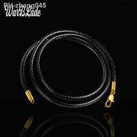 2021 New Leather Cord 40-60cm Necklace Cord Wax Rope Chain With Stainless Steel Lobster Clasp For Men Women DIY Necklace Making