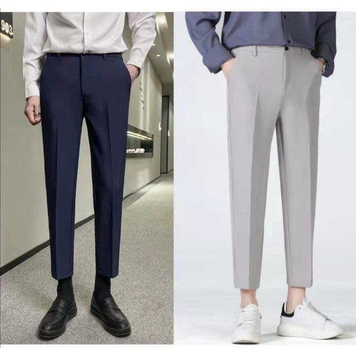 5 Colors Size 28 to 36 Trouser Pants for Men Above Ankle Korean Fashion ...