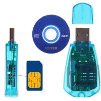 【CW】 High Speed Portable Blue Usb Sim Card Reader Copy/cloner/writer/backup Kit Sim Card Reader Gsm Cdma Sms Backup   Cd Disk Phone