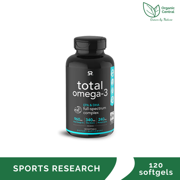 Sports Research Total Omega3 EPA & DHA Full Spectrum Complex 120