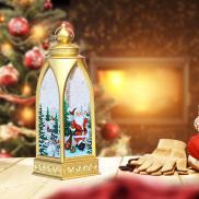 Baoblaze Đèn Lồng Giáng Sinh Trang Trí Đèn LED Up Ấm Vàng Snowman Bóng Đèn