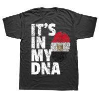 ITS IN MY DNA Egypt Egyptian Flag T Shirts Summer Graphic Cotton Streetwear Short Sleeve Birthday Gifts T-shirt Mens Clothing