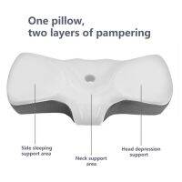 Travel Pillow  Simple Butterfly Design Anti-Break  Soft Texture Cervical Pillow Bed Accessory Travel pillows