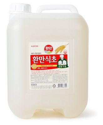 น้ำส้มสายชูหมักนำเข้าจากประเทศเกาหลี ฮวานมัน ชิกโช ตราลอตเต้ ราคาส่งสำหรับร้านค้า hwanman vinegar 15l 환만 식초