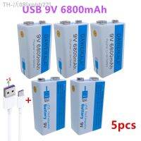 xphb22 5pcs/Lot 9V USB rechargeable Li-Ion Battery 9V 6800mAH is suitable for camera Toy Multimeter Remote Control KTV Microphone