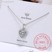 ☼∏ Top Quality 925 Sterling Silver Forever Love Heart Big Single Cz Charm Pendant Necklace Dainty Jewelry for Women Lady Valentine