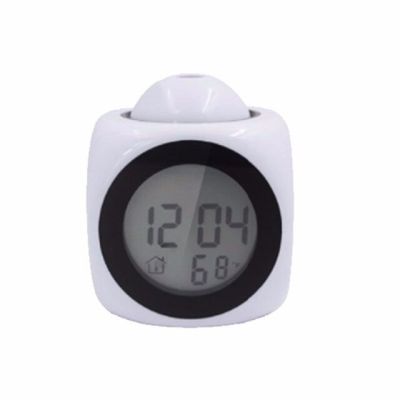 【Worth-Buy】 มัลติฟังก์ชั่นการฉายภาพ Lcd ดิจิตัลนาฬิกาแขวนผนังนาฬิกาปลุกเครื่องฉายที่หน้าจอดูอุณหภูมิด้วยเสียง