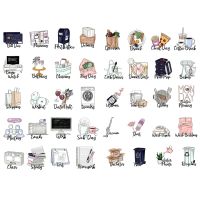 1 PCS Woman Daily Life Housework Words Precut Cute Aesthetic Book Journal Stickers Scrapbooking Stationery Office Art Supplies Stickers Labels