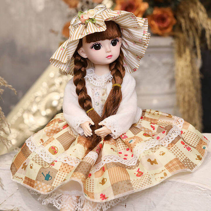 bjd-jointed-30cm-doll-for-girl-full-set-20-moveable-body-doll-with-fashion-clothes-wig-shoes-style-dress-up-baby-diy-dolls-toys