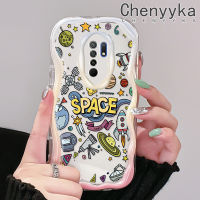 เคส Chenyyka สำหรับ Xiaomi Redmi 10 Prime 10C 9 Prime 12C POCO C55 POCO M2การ์ตูนน่ารักคอสมิคดาวเคราะห์เนื้อครีมสีสันสดใสป้องกันกล้องเคสโทรศัพท์โปร่งใสกรอบกันกระแทกเคสซิลิโคนอ่อนชัดเจน