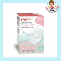 Pigeon พีเจ้น แผ่นซับน้ำนม รุ่นสัมผสันุ่ม เบาสบายผิว ( Breast Pad Comfy Feel) 60 ชิ้น