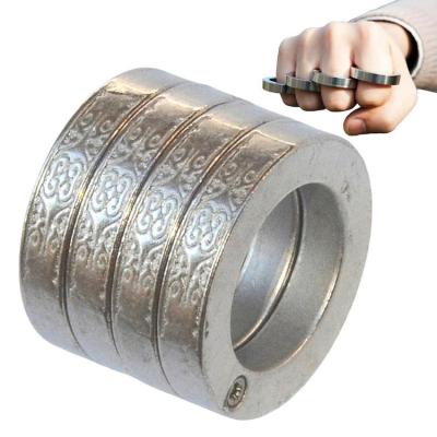 แหวนพับ แหวนสี่นิ้วสำหรับผู้ชายและผู้หญิง แหวนพับนิ้วเสือสแตนเลสพับได้ แหวนสแน็ปนิ้วมือเต็มไปด้วยพลังเดินป่ากลางแจ้งแคมป์ปิ้งปลอดภัย