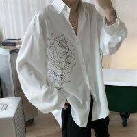 ♕ New Arrival Vintage Flower Print Women Blouses Korean Streetwear Long Sleeve Turn-Down Collar Shirts Harajuku Blusas Mujer