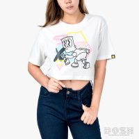 DOSH WOMENS CROPPED T-SHIRTS THE SIMPSONS เสื้อยืดทรงครอปสั้น ผู้หญิง FSIWT1008-OW