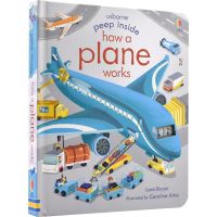 Usborne peep inside how a plane works secretly watching how airplanes work popular science enlightenment flipping books childrens Encyclopedia picture books parent-child Books English original imported childrens books